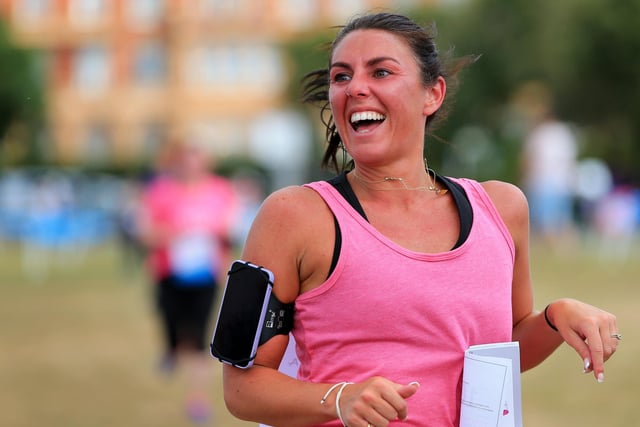 Megan Eves. 10K finisher. Race For Life, Southsea Common. Picture: Chris Moorhouse (jpns 030722-40)
