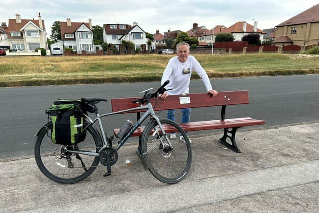 Jeffrey is taking part in a charity bike ride for Saffie-Rose Roussos.