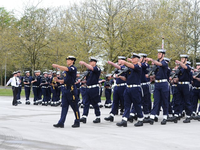 Rehearsals took place at HMS Excellent on Whale Island, Portsmouth on Friday, April 28, for the King's coronation ceremony.
