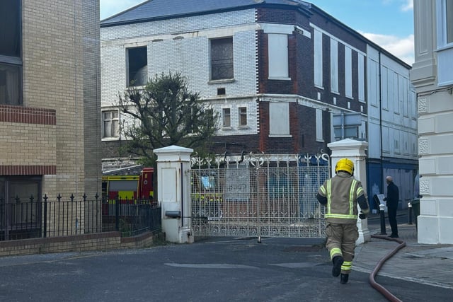 Fire at old Southsea casino this evening