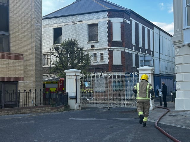 Fire at old Southsea casino this evening