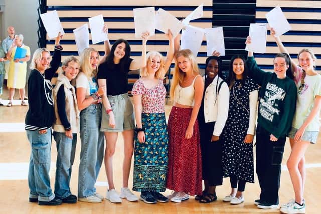 Portsmouth High School students receive their A-Level results. Picture: Chris Moorhouse.