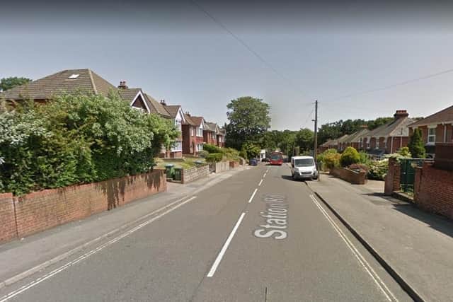 The warrant was carried out in Station Road, Hedge End. Picture: Google Street View.
