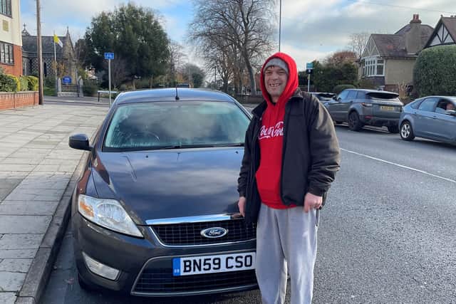Trevor Grant with his new car