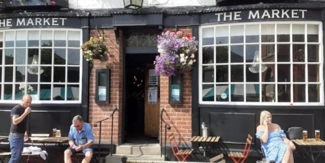 The Market, 95 New Square, Chesterfield, S40 1AH, leads the 14 pubs on the town centre circuit of CAMRA's walkabout event. Leon posts in Google reviews: "Good selection of ales and spirits. Highly recommended. They also have a good selection of craft ale in cans for off site consumption."