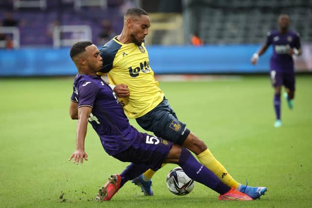 Anderlecht in action against Royal Union Saint-Gilloise - Danny Cowley has pinpointed Belgium which could provide transfer opportunities for Pompey.
(Photo by VIRGINIE LEFOUR/BELGA MAG/AFP via Getty Images)