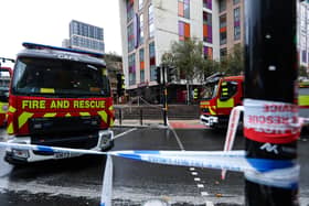 Hampshire Fire & Rescue at the aftermath of a fire at Costa Coffee, Isambard Brunel Road, PortsmouthPicture: Chris Moorhouse (291025-28)