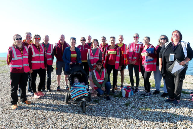 Volunteers including run director Maggie Atkinson, right. Picture: Chris Moorhouse