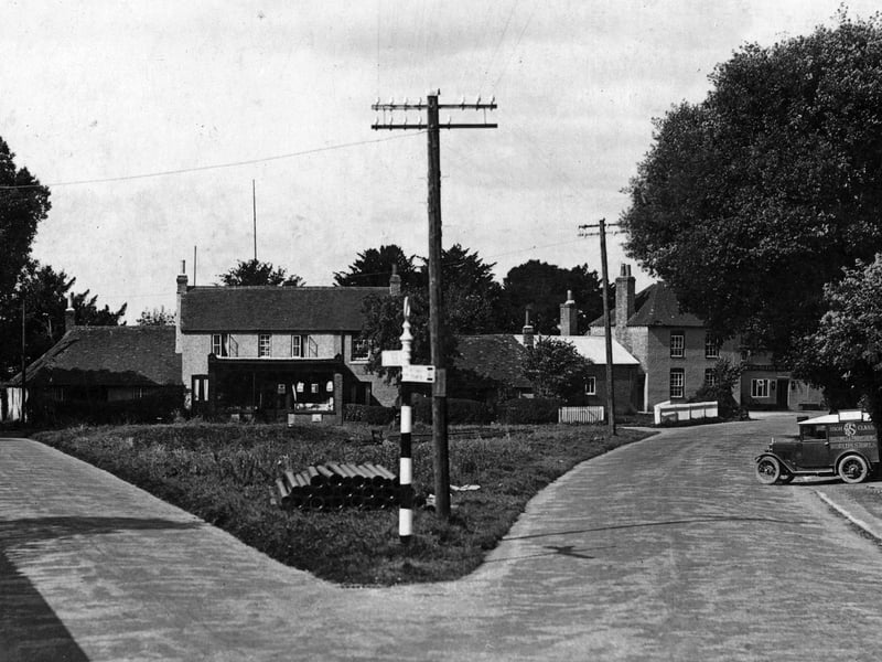 The Green at Denmead with a World Stores delivery van on the right. Picture: Paul Costen collection