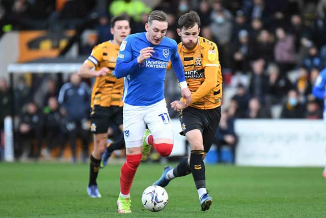 Ronan Curtis missed a great chance in the second half when Cambridge were down to 10 men