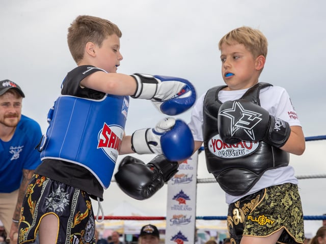 Southsea Common was transformed this weekend into a Thai craft and food extravanganza for the whole family. Pictured - Gosport martial Arts vs Conflict Muay Thai in an inter club fight.Photos by Alex Shute