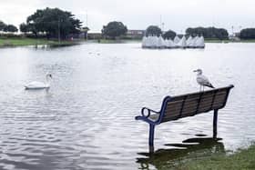 Pictured: Flooding in Canoe Lake, Southsea on Monday 30th October 2023.

Picture: Habibur Rahman