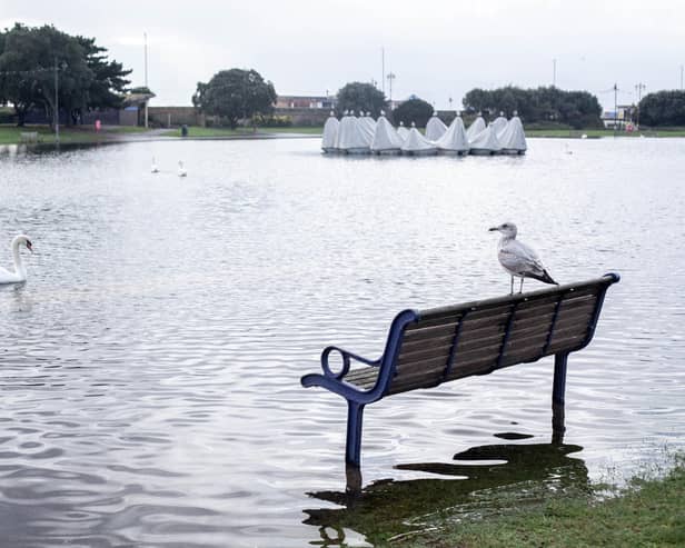 Pictured: Flooding in Canoe Lake, Southsea on Monday 30th October 2023.

Picture: Habibur Rahman
