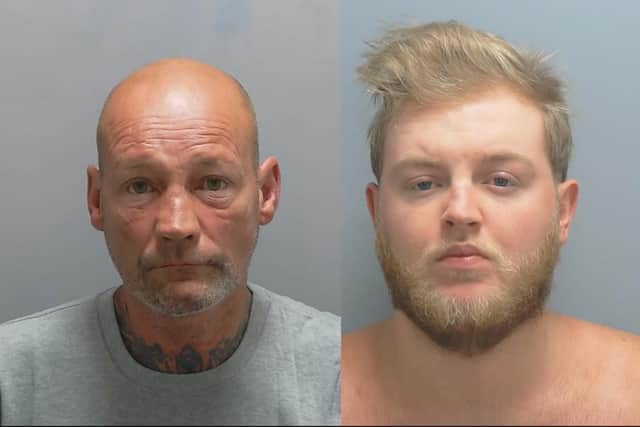Shaun Hanson, left, and Anthony Seymour were jailed for the attempted murder of a man in Petersfield. Picture: Hampshire Constabulary