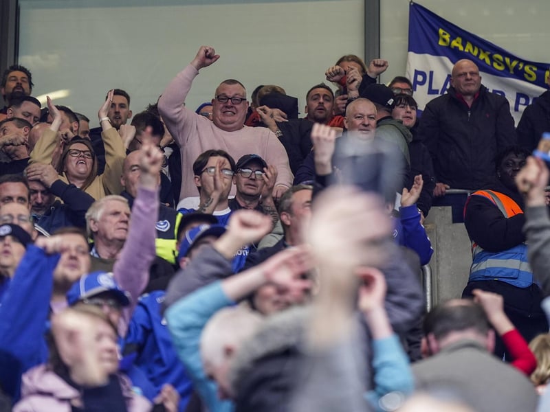 4,019 Pompey fans enjoyed the Blues' 1-0 win at Peterborough