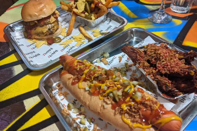 A meal at Bangerz 'n' Burgerz.