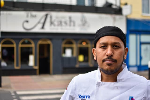 The Akash, Southsea has been nominated as one of the recommended food place of Portsmouth
Pictured: Chef Faz Forhad Ahmed at the Akash. 
Picture: Khalif Rehman