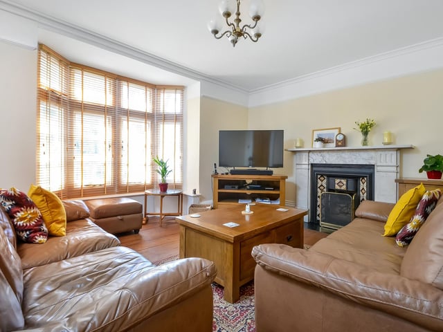 1 St Jude's Close in Southsea - the sitting room overlooks the garden and St Jude's Church