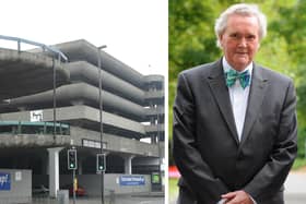 Tricorn Centre, left, and architect Owen Luder