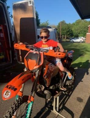 Henry's sixth birthday present was stolen from the property on Wednesday night.