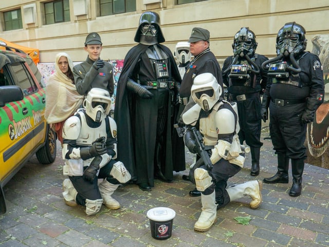 Portsmouth Comic Con 2023 at Portsmouth Guildhall on Saturday 3rd June 2023Pictured: People dressed up at the eventPicture: Haibur Rahman