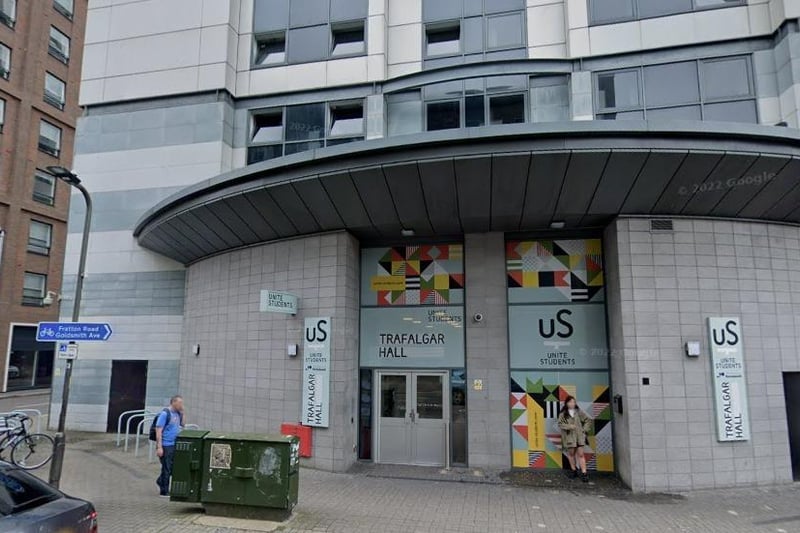 Trafalgar Hall has two options that students can pick from - a standard room and a studio room. A standard room will cost £143 weekly, totalling £5,720 for the academic year.
The studio room will cost £168 so it will cost students £6,720 for the academic year.