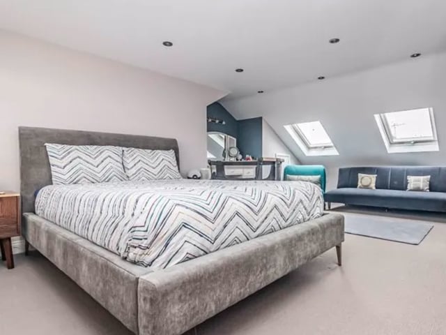 The listing says: "Situated in the sought-after St. Anns Road in Southsea, the property provides a living room with a large bay window and a brilliant open-plan kitchen/dining area extended to the rear."