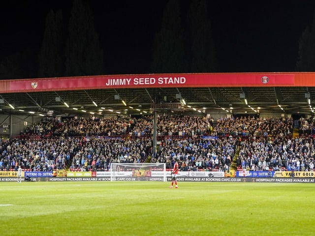 Pompey fans packed out the away end at The Valley.