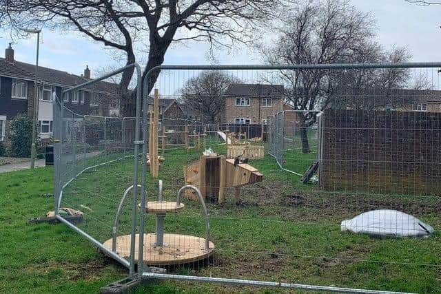 The MoD play park in Tortworth Close in Fareham 