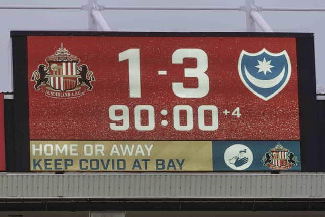 Pompey needed no reminding of the final score at the Stadium of Light. Picture: Daniel Chesterton/phcimages.com