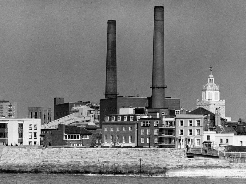 Portsmouth Power Station in Gunwharf Road in March 1973 PP465