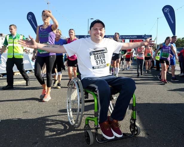 The Simplyhealth Great South Run 2018 took place in Southsea on Sunday October 21.
Pictured is: David Williamson at the finish line.