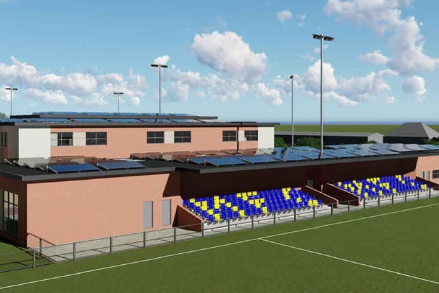 An artist impression of the £3.5m community sports complex in central Portsmouth named the John Jenkins Stadium

Proposed visualisations for Moneyfields sports and social club