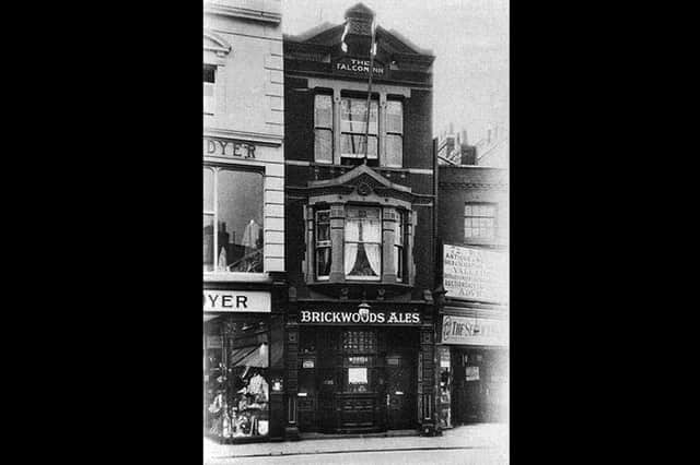 The Falcon in Kings Road, Southsea. What a shame such architecture was destroyed during the war. Susan Roberts' (who sent us this picture), grandmother Beatrice Gregg was landlady of The Falcon. The pub was destroyed in the blitz of 1941. Picture: Courtesy of Susan Roberts