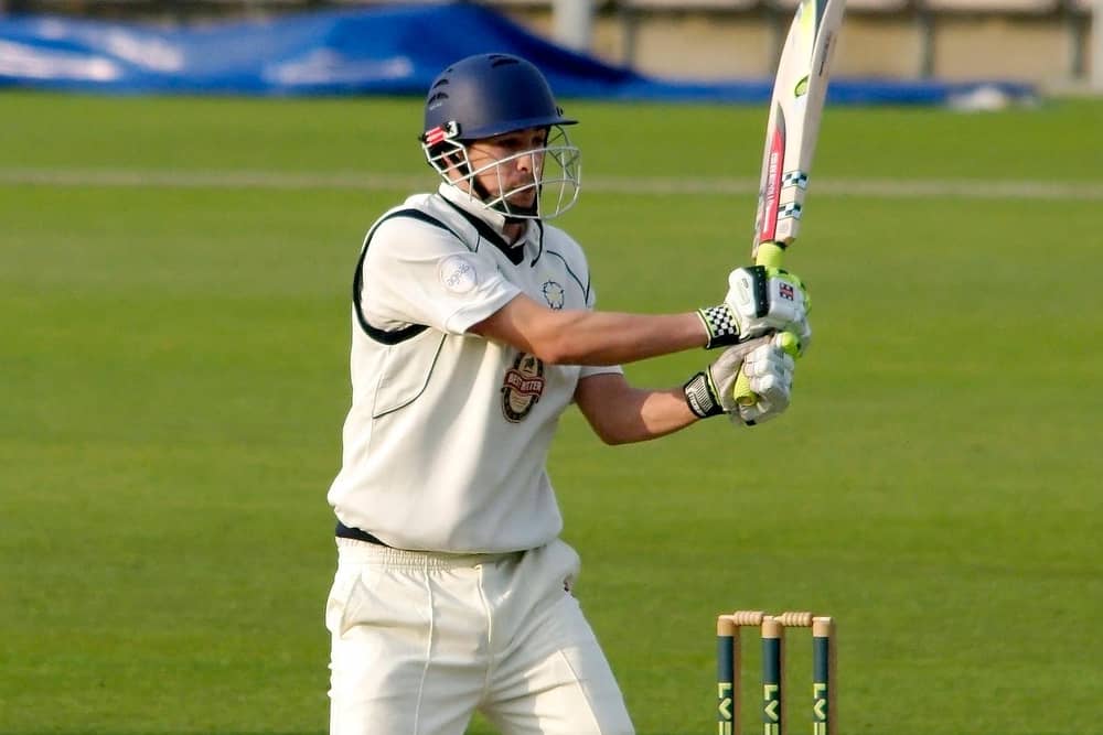Chris Wood scored a career best 105 not out in a stunning last-wicket stand with David Balcombe at Grace Road in 2012, but Hampshire still lost a Division 2 Championship game to Leicestershire by 126 runs. Picture: Neil Marshall
