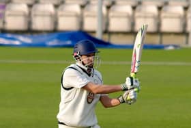 Chris Wood scored a career best 105 not out in a stunning last-wicket stand with David Balcombe at Grace Road in 2012, but Hampshire still lost a Division 2 Championship game to Leicestershire by 126 runs. Picture: Neil Marshall