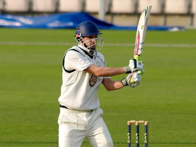 Chris Wood scored a career best 105 not out in a stunning last-wicket stand with David Balcombe at Grace Road in 2012, but Hampshire still lost a Division 2 Championship game to Leicestershire by 126 runs. Picture: Neil Marshall