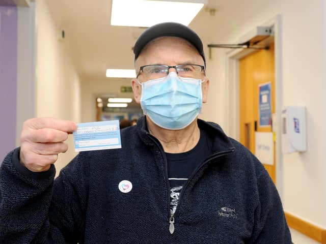 The Portsmouth NHS Covid-19 Vaccination Centre at Hamble House based at St James Hospital opened on Monday, February 1.

Pictured is: Peter Missing (72) from Portchester, after receiving his Covid-19 vaccination.

Picture: Sarah Standing (010221-1924)