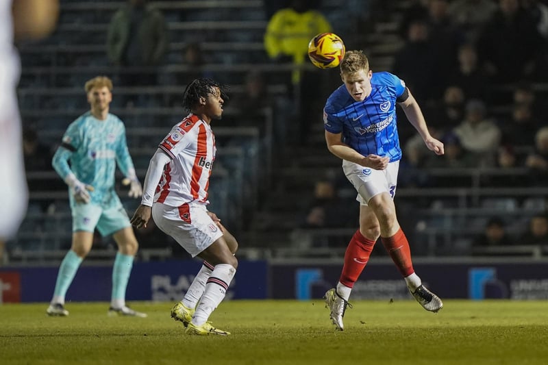 (Replaced by Regan Poole on 39 mins) The sight no Pompey fan wanted to see was the influential centre-half limped out of the action late in the first half. The issue centred on his lower right leg, with Atkinson immediately concerned. Huge injury blow.