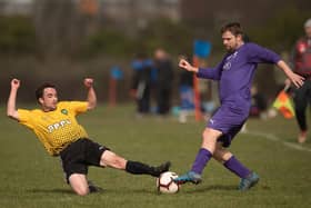 Action from AFC Tamworth's 7-2 victory over Gosham Rangers in Division Two of the City of Portsmouth Sunday League. Picture: Keith Woodland (120321-446)