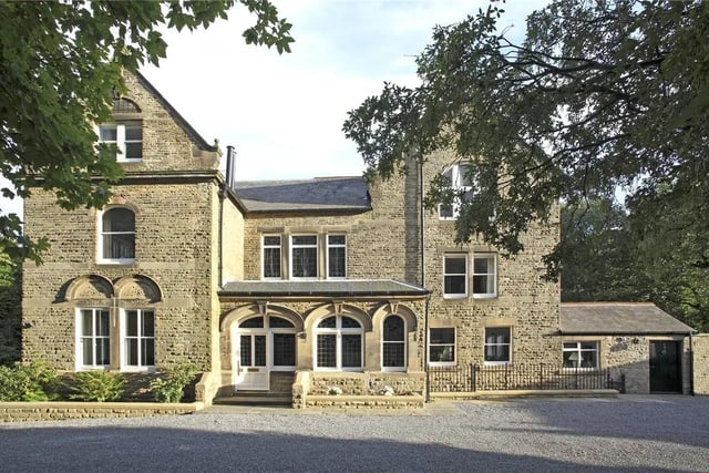A seven bedroomed house in Buxton; it also features a library/billiards room. It's up for sale for a price of £1,995,000.