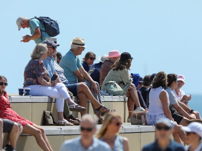 It was perfect weather condition for watching the procession.Picture: Chris Moorhouse (270724-35)