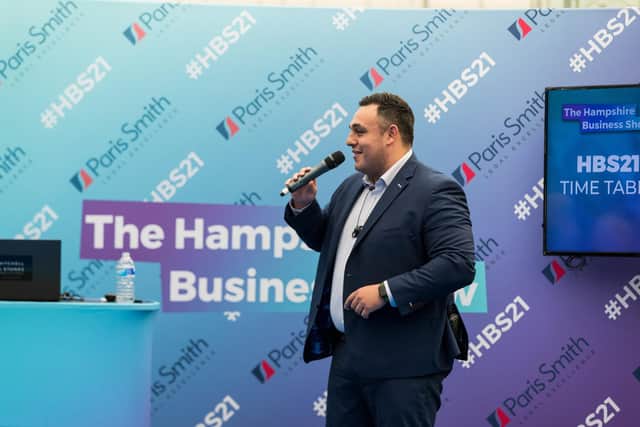 Founder of The Hampshire Business Show, Josh Mitchell, at last year's event.
