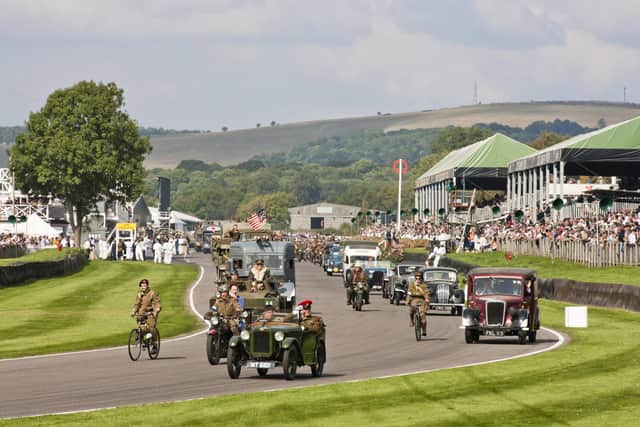 A D-Day 70th anniversary track parade at the Revival in 2014