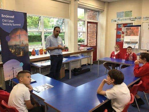 The pupils got to hear all about life in the army
