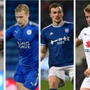 From left to right: Sheffield Wednesday's Di'Shon Bernard, Burton's Sam Hughes, Ipswich George Edmundson and MK Dons' Jack Tucker are considerations for January as Pompey look for a new central defender.