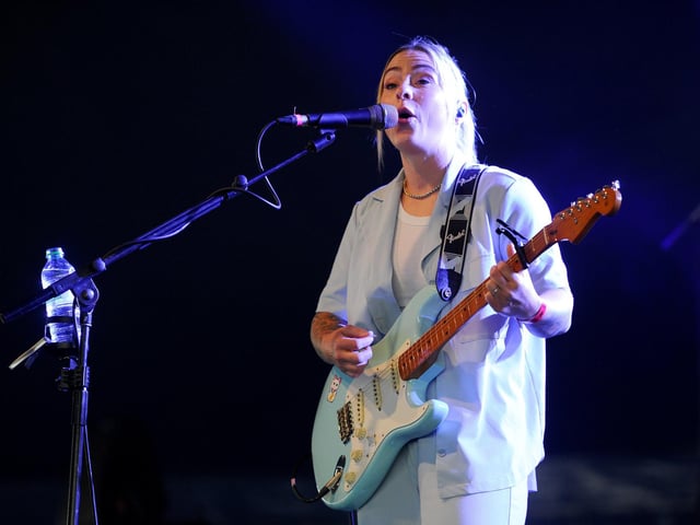 Lucy Spraggan performing at the Little Top.  Picture: Sarah Standing (010825-1455)