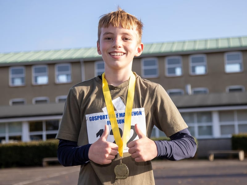 Thousands arrived in Gosport on Sunday morning for the Gosport Half Marathon, complete with childrens fun runs.

Pictured - Jevan Leeming, 11, winner of the 11 and Under kids fun run.

Photos by Alex Shute