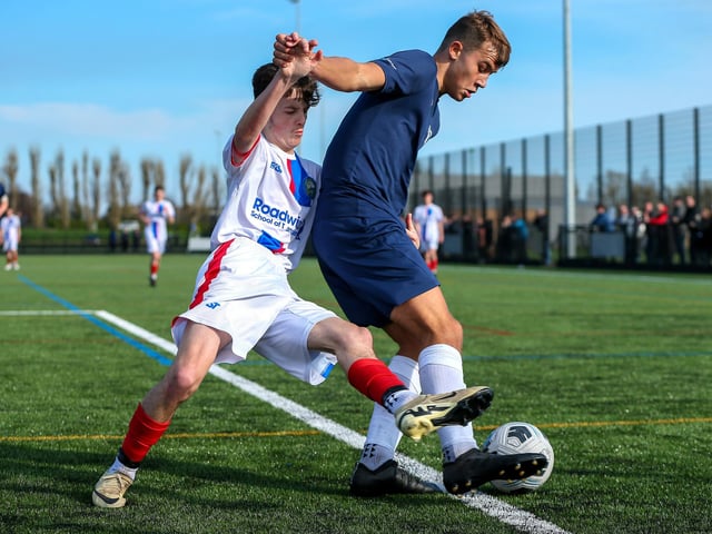 Portsmouth's Charlie Brooks, right. Picture: Chris Moorhouse