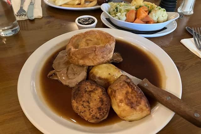 The beef roast at the Farmers Home in Durley